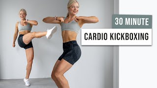 30 MIN CARDIO KICKBOXING  ABS  High Intensity Full Body Cardio Workout  No Equipment [upl. by Enilada307]