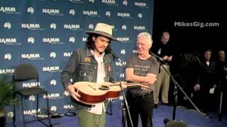 John Mayer at NAMM 2012 Introduces the Martin 0045SC part 1  MikesGig [upl. by Olnek]