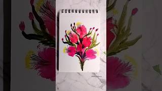 Easy flower painting painting drawing acrylic gouache watercolor art vibesbydhwani flowers [upl. by Eilema]