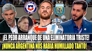 ¡RESIGNADOS PERIODISTAS CHILENOS ENOJADOS CON GARECA y JUGADORES POR TREMENDA PALIZA DE ARGENTINA [upl. by Canon919]