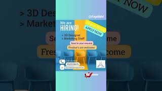 3D designer jobs for freshers  marketing jobs for freshers  freshers jobs  Enge Velai  job [upl. by Decamp876]