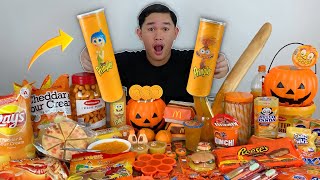 ORANGE FOOD MUKBANG masarap lahat [upl. by Ainimre]