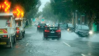 A body has been found in floodwaters in Sydneys West [upl. by Janus]