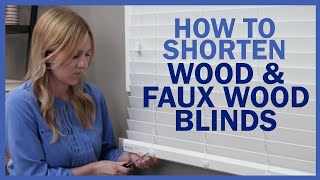 How To Shorten Wood and Faux Wood Blinds  Blindscom [upl. by Bennett]