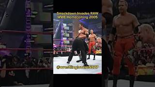 Smackdown Invades RAW WWE RAW homecoming 2005  RAW vs Smackdown survivor series 2005  Raw invades [upl. by Kynan]