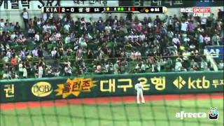 20110715 Tigers vs Lions 윤석민 시즌 11승 완봉승 [upl. by Aelgna]