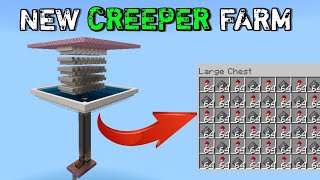 BEST 121 CREEPER FARM TUTORIAL in minecraft bedrock [upl. by Son644]