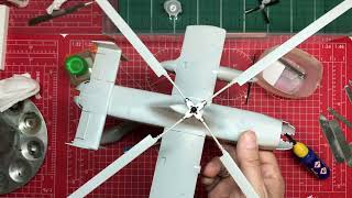 Full step by step build Airfix 172 Fairey Rotodyne part 3 [upl. by Ikairik]