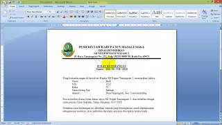 Cara Membuat Kop Surat Resmi dengan Microsoft Word [upl. by Queston518]