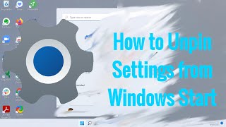 How to Unpin Settings from Windows Start [upl. by Elberta]