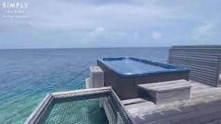 Cocogiri Island Resort Maldives  Water Villa with Jacuzzi Pool Room Walkthrough [upl. by Hazem]