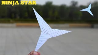 How To Make A Paper Ninja Star  Shuriken  Origami Ninja Star  Make A Paper Shuriken [upl. by Ahsial]