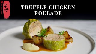 Truffle Chicken Roulade  Chicken Ballotine Truffle Mousse Preserved Lemon Gastrique [upl. by Eniamret]