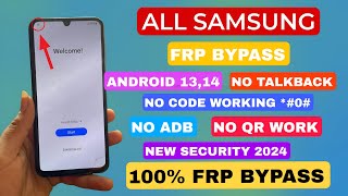 SAMSUNG FRP BYPASS 2024 100 DONE Android 1314 New Security 2024✔️Frp Lock Removal  Frp Unlock [upl. by Dickerson]