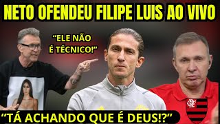 CRAQUE NETO E VELOSO OFENDEM FILIPE LUÍS AO VIVO FLAMENGO X CORINTHIANS [upl. by Eduino]