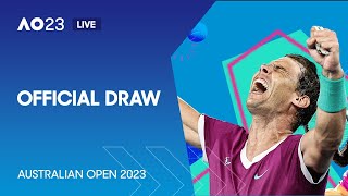 LIVE  Official Draw  Australian Open 2023 [upl. by Paryavi921]