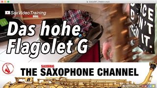 Daily Sax 062 Das hohe G  High Notes auf dem Saxophon lernen [upl. by Brosine657]