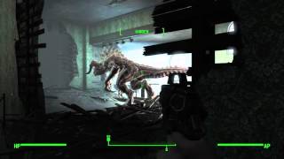 Fallout 4 Instigating Kremvhs Tooth v Albino Deathclaw [upl. by Inail]