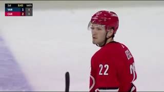 Brett Pesce goal vs VAN Oct 09 2018 [upl. by Nabalas]