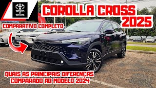 NOVO TOYOTA COROLLA CROSS XRX 20 FLEX 2025  QUAIS AS PRINCIPAIS MUDANÇAS NO MODELO 2025 🚘⛽️🛞 [upl. by Bigner]