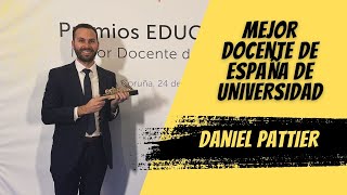 Daniel Pattier Mejor Docente de España de Universidad Premios Educa Abanca 2023 [upl. by Sonnnie987]