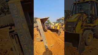 Jcb3dx backhoe and swaraj744 tractor automobile jcbvideo construction excavator jcb tractor [upl. by Hutchinson162]