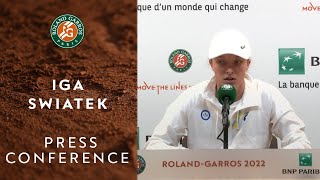 Iga Swiatek  Press Conference after Semifinals  RolandGarros 2022 [upl. by Accire391]