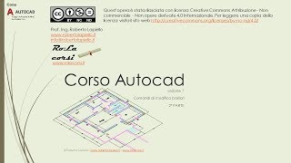 Corso Autocad  Lezione 7B  Comandi di modifica [upl. by Noletta]