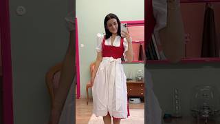 Dirndlschürze nähen Part 2 shorts short dirndl diy upcycling [upl. by Lalat]