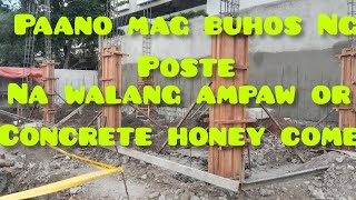 video4 paano mag buhos Ng poste na walang ampaw or concrete honeycomb [upl. by Otreblig]