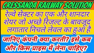 Cressanda Railway solution Ltd share latest news  Cressanda Railway share latest news Cressanda [upl. by Nymsaj]