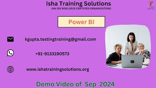 Power BI Demo Video On 10th September 2024CallWhatsApp us on 919133190573 to Enroll [upl. by Amadis]