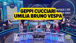 Geppi Cucciari umilia Vespa e crea un tavolo di sole donne per parlare di Suv e impotenza maschile [upl. by Manuela]