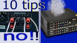 How to connect speakers to amplifier 10 tips to use speaker protection and amplifier properly [upl. by Nosretep751]