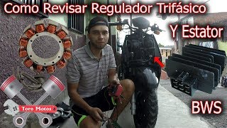 Como Revisar Regulador Rectificador Trifasico  moto [upl. by Llenrad]