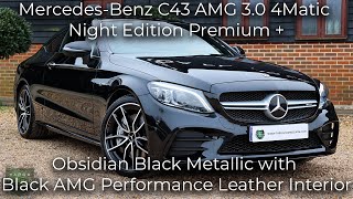 MercedesBenz C43 AMG 30 4Matic Night Edition Premium  registered July 2021 21 in Obsidian Black [upl. by Gayl]