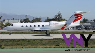 The Rich And Famous Flying Around At Van Nuys Airport in California 4K [upl. by Orecul529]