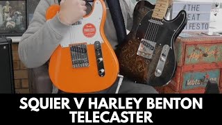 TELECASTER COMPARISON Squier Affinity Vs Harley Benton TE 70 [upl. by Nolitta]