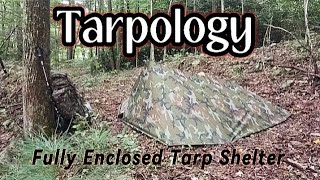 Tarpology Fully Enclosed Tarp Shelter The Forester Wedge [upl. by Ennairek]