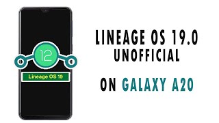 ROM LineageOS 190 UNOFFICIAL Android 12  On Samsung Galaxy A20 [upl. by Notsej]