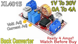 XL4015 Buck Converter Quick Test  1V To 30V  0mA To 4A [upl. by Barbie]