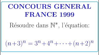 Concours général FRANCE baccalauréat concours equation france [upl. by Eciruam789]