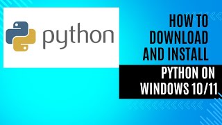 How to download and Install python on Windows 1011  Complete guide [upl. by Finlay]