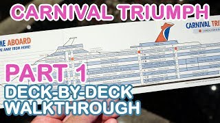 Carnival Triumph Full Walkthrough Tour  PART 1 of 4 [upl. by Michigan]