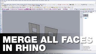 How to Merge All Faces in Rhino [upl. by Anire420]