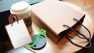 Making a leather paper bag  ASMR [upl. by Raman]