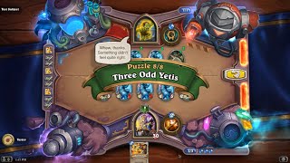 Solution Puzzle Lab Mirror Three Odd Yetis  Test Subject 88 Hearthstone Boomsday UPDATED [upl. by Yssej]