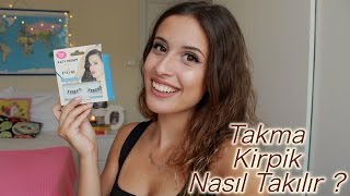 TAKMA KİRPİK NASIL TAKILIR  Ceren Ceylan [upl. by Tremann]