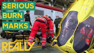 Paramedics Aid A Young Man Who Has Been Electrified  Helicopter ER [upl. by Hylton94]