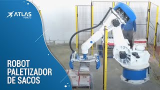 Robot paletizador de sacos  Atlas Robots [upl. by Tanner]